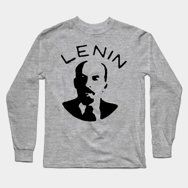 Vladimir Lenin Silhouette - Communist, Communism, Soviet Union, Socialist Long Sleeve T-Shirt by SpaceDogLaika